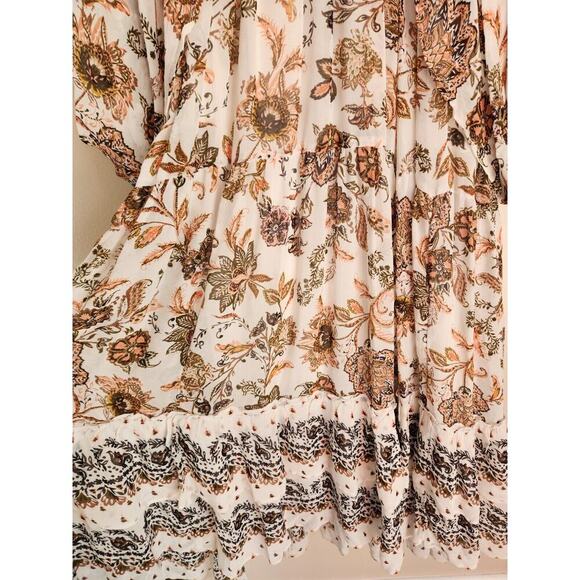 NWD By Anthropologie V-Neck Long-Sleeve Maxi Dress Size XXS Neutral #MA412 - Picture 6 of 13